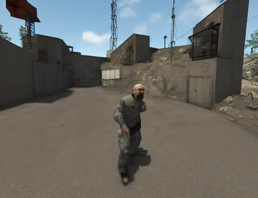 Image similar to CS:GO screenshot of walter white in de_clown_circus, HD, trending on tumblr