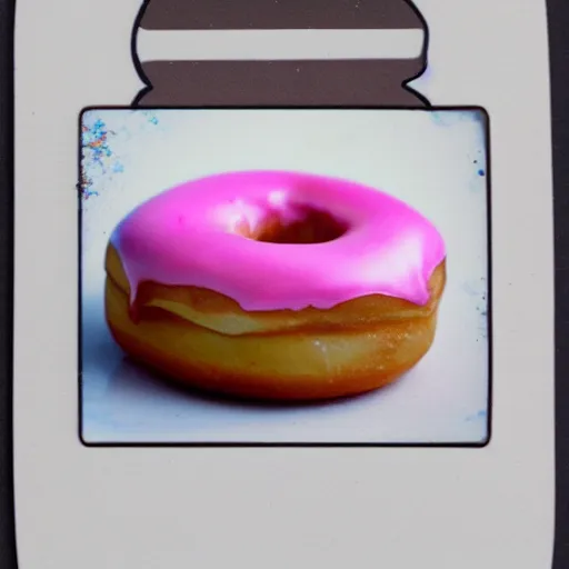 Image similar to polariod photograph diner donut close up