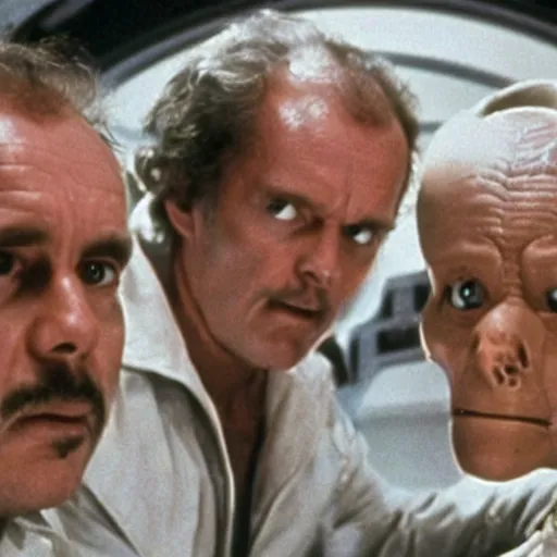 Image similar to the movie alien 1 9 7 9 but the aliens are all decrepit old men, directed by ridley scott