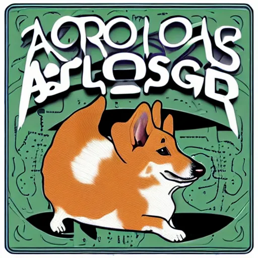 Prompt: a tool cover involving corgis