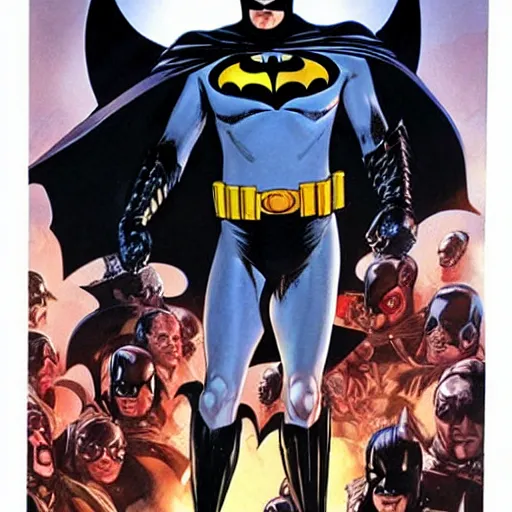 Prompt: comic book cover of'emperor batman ', art by alex ross