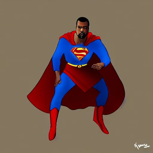 Image similar to kanye west as superman