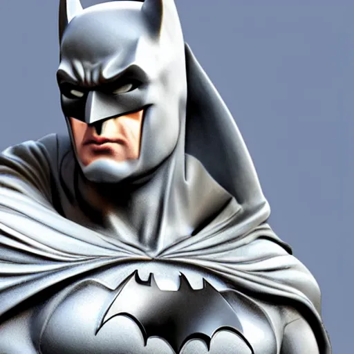 Image similar to marble statue of Batman, reneissance, 4K, detailed, glossy, high quality, realistic,