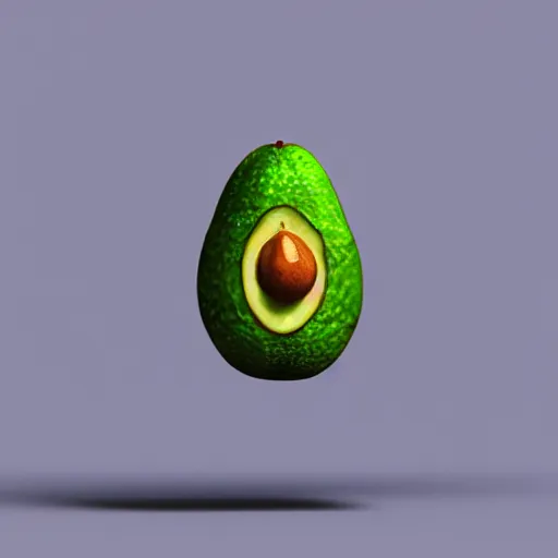 Image similar to photorealistic 3 d render of an avocado spider with lazer eyes