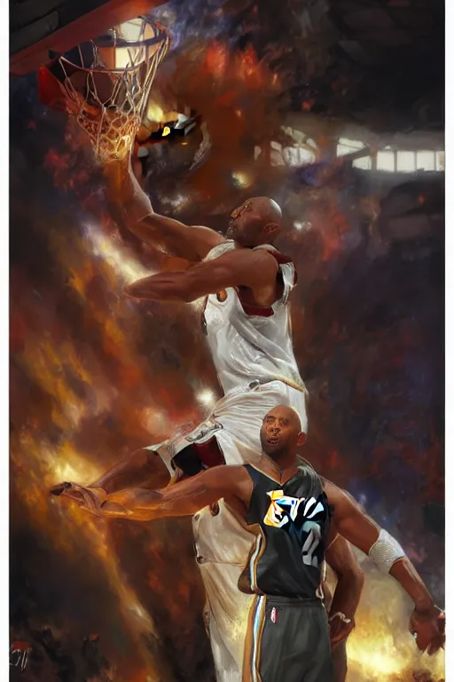 Image similar to kobe bryant com asas, detailed, 8 k, trending on artstation, smooth, sharp focus artwork by mark arian, artgerm, mark keathley, greg rutkowski and alphonse mucha