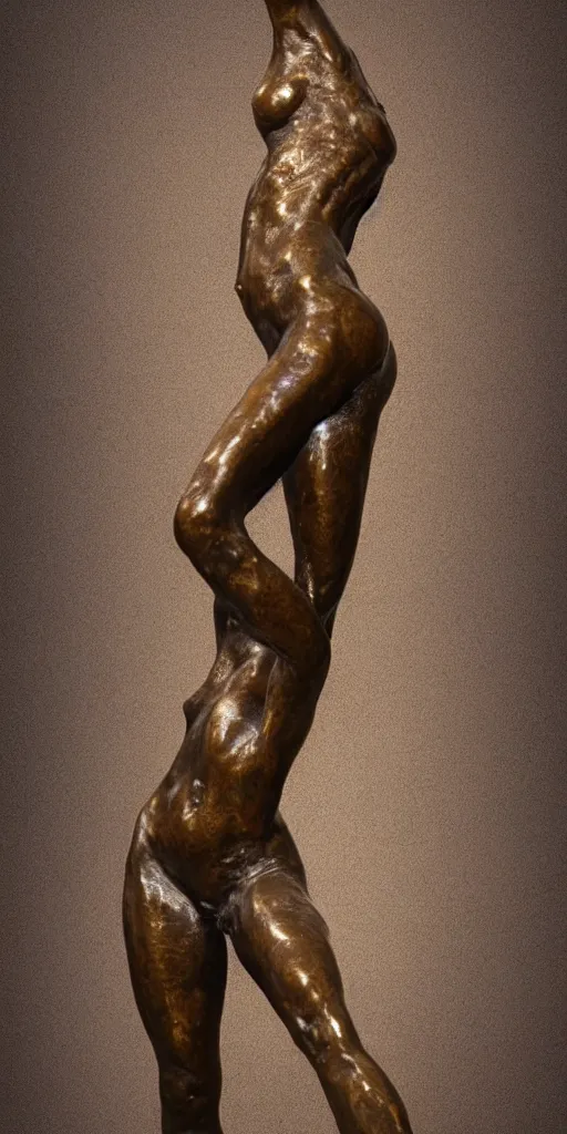 Image similar to detailed photo of an old bronze patina statue of most beautiful woman, full body portrait, various bending poses, photorealism, intricate detail, museum diffuse lighting