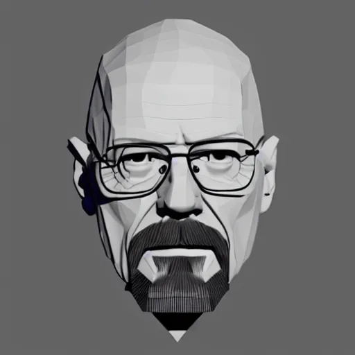 Prompt: Walter White low poly render