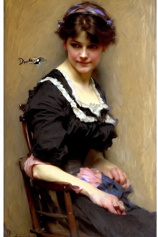 Image similar to victorian lady, painting by daniel gerhartz, bouguereau, detailed art,