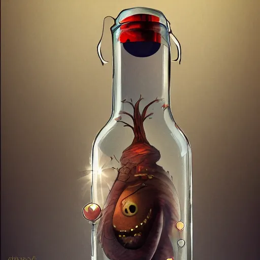 Image similar to monster in the bottle by qimmy shimmy