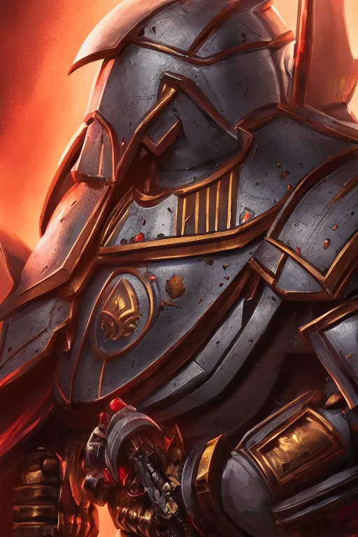 Image similar to armor portrait heros warhammer 4 0 k horus heresy fanart - the primarchs emperor by johannes helgeson animated with vfx concept artist & illustrator global illumination ray tracing hdr fanart arstation zbrush central hardmesh 8 k octane renderer comics stylized