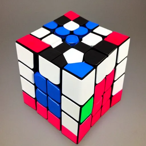 Image similar to a rubix cube made of plasma