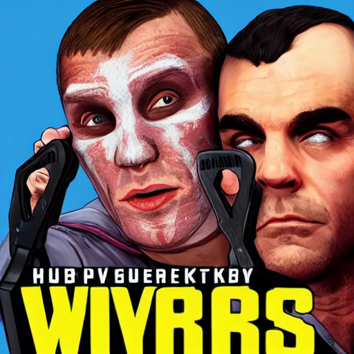 Image similar to Rubberbandits GTA V key art