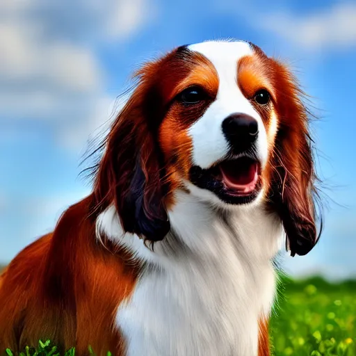 Prompt: kooikerhondje dog, 4k, photorealistic