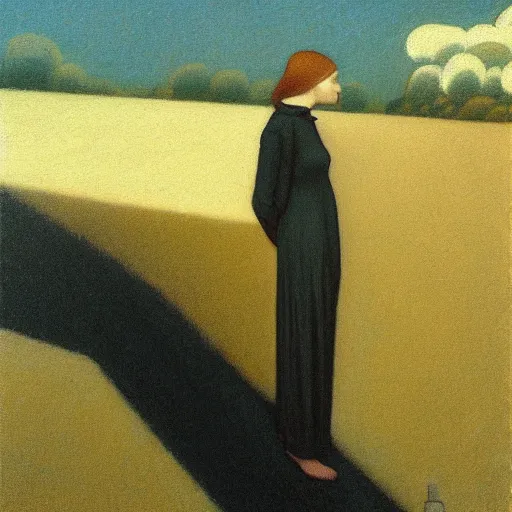 Prompt: a painting in the style of piotr turek and in the style of alphonse osbert and in the style of charles dulac.