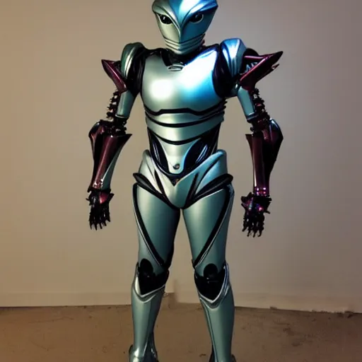 Image similar to Biomechanical Kamen Rider, glowing eyes, daytime, grey rubber undersuit, Guyver Dark Hero inspired armor