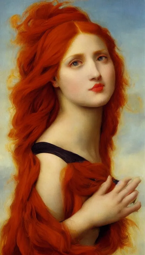 Prompt: alluring red haired woman,neoclassicism,oil painting,extremely detailed and high quality,pretty,beautiful