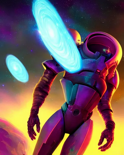 Prompt: closeup 2 8 mm anthropomorphic a soul in space, nebula in the background, mass effect, action pose, particle effects, digital painting, concept art, matte, sharp focus, volumetric lighting, illustration, hearthstone, artgerm, moebius, wlop, craig mullins, alphonse mucha