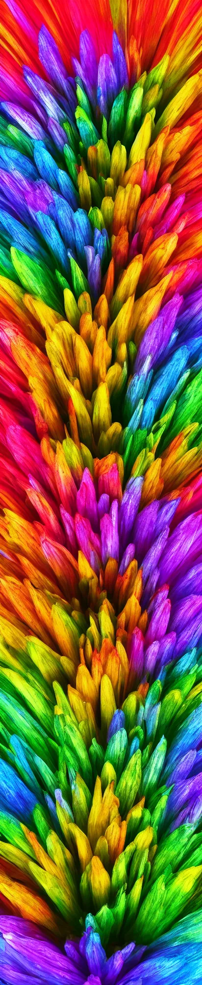 Image similar to vertical macro rainbow flowers