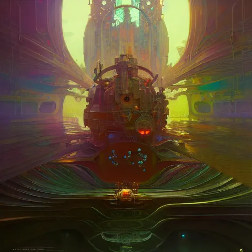 Image similar to a highly detailed digital image of an imagination machine, concept art, artstation, cgsociety, very detailed, intricate, detailed illustration, by greg rutkowski and alphonse mucha, Paul Lehr and Beeple, iridescent accents, ray tracing, product lighting, sharp, smooth, masterpiece