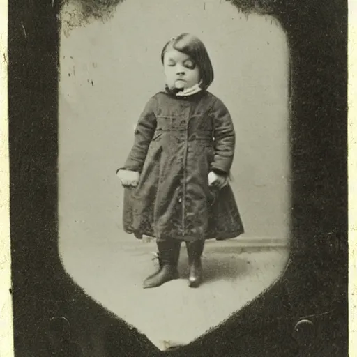 Prompt: an old photograph of a victorian child filled with spiders