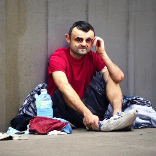 Image similar to homeless gary vaynerchuk