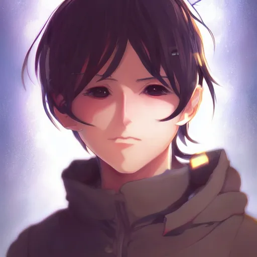 Image similar to anime portrait of MigMig as an anime boy by Stanley Artgerm Lau, WLOP, Rossdraws, James Jean, Andrei Riabovitchev, Marc Simonetti, and Sakimichan, trending on artstation