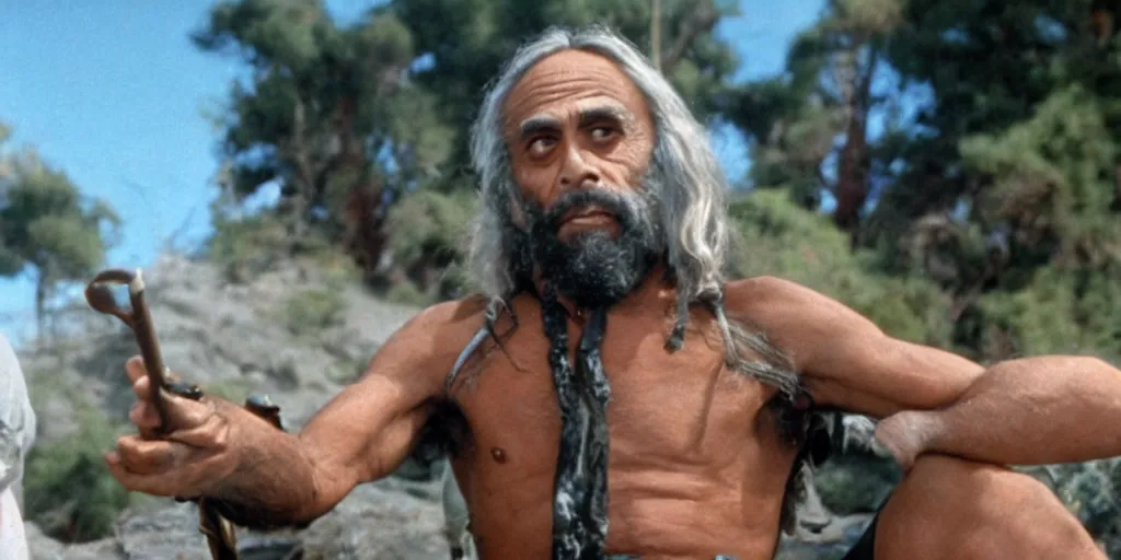 Image similar to film still of Tommy Chong in Planet of the Apes