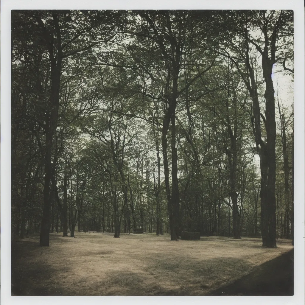 Image similar to mies van der rohe architecture, polaroid photography by Andrei Tarkovsky, realistic, mystical