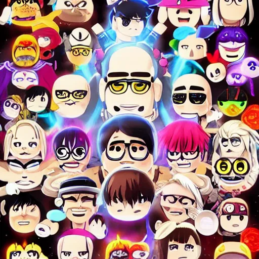 Image similar to cool emoji, emoji movie, 😎😎😎😎😎😎😎😎😎😎 anime thick linework by kentato miura and hayao miyazaki.