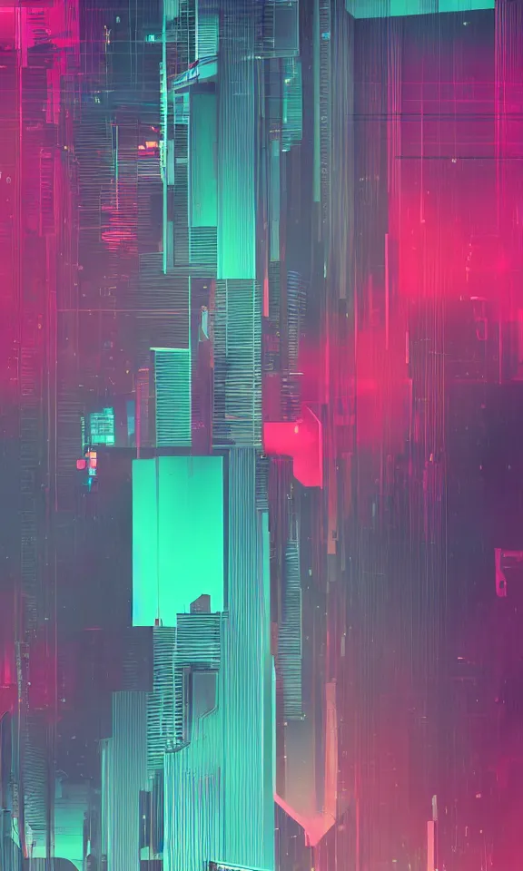 Abstract cyberpunk wallpaper