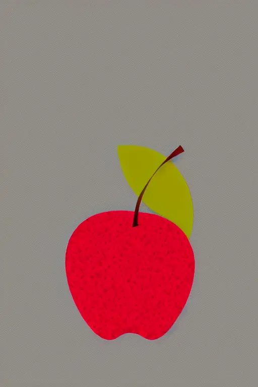 Prompt: minimalist boho style art of a colorful apple, illustration, vector art