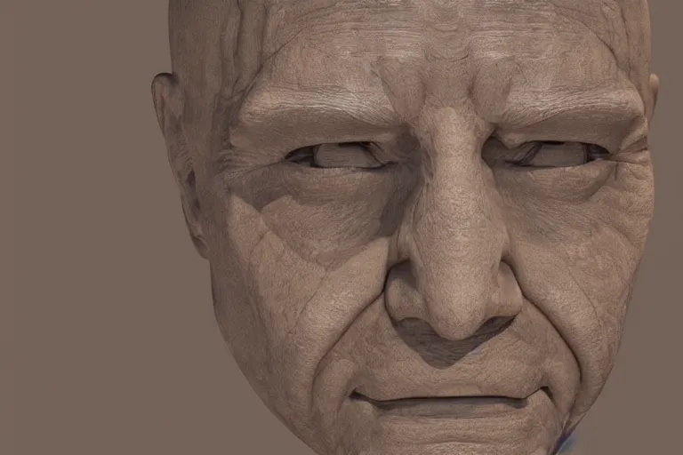 Image similar to 3 d render of a face carved in a mountain, realistic, renderen in unreal engine, 8 k