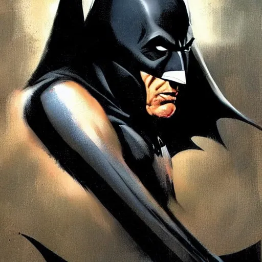 Image similar to batman in the style of phil hale