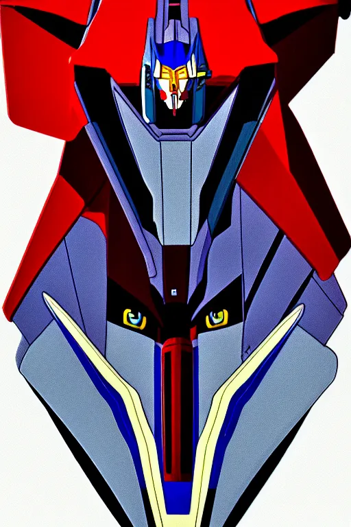 Image similar to a portrait of starscream, in the style of transformers ( 1 9 8 4 ), animated cartoon series, sharp details, toei animation studio, 5 k.