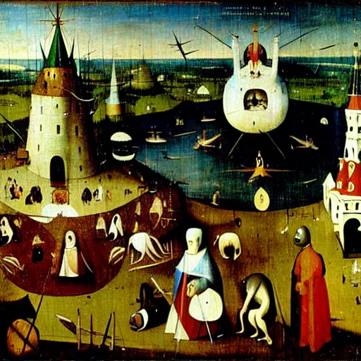 Image similar to russia by hieronymus bosch