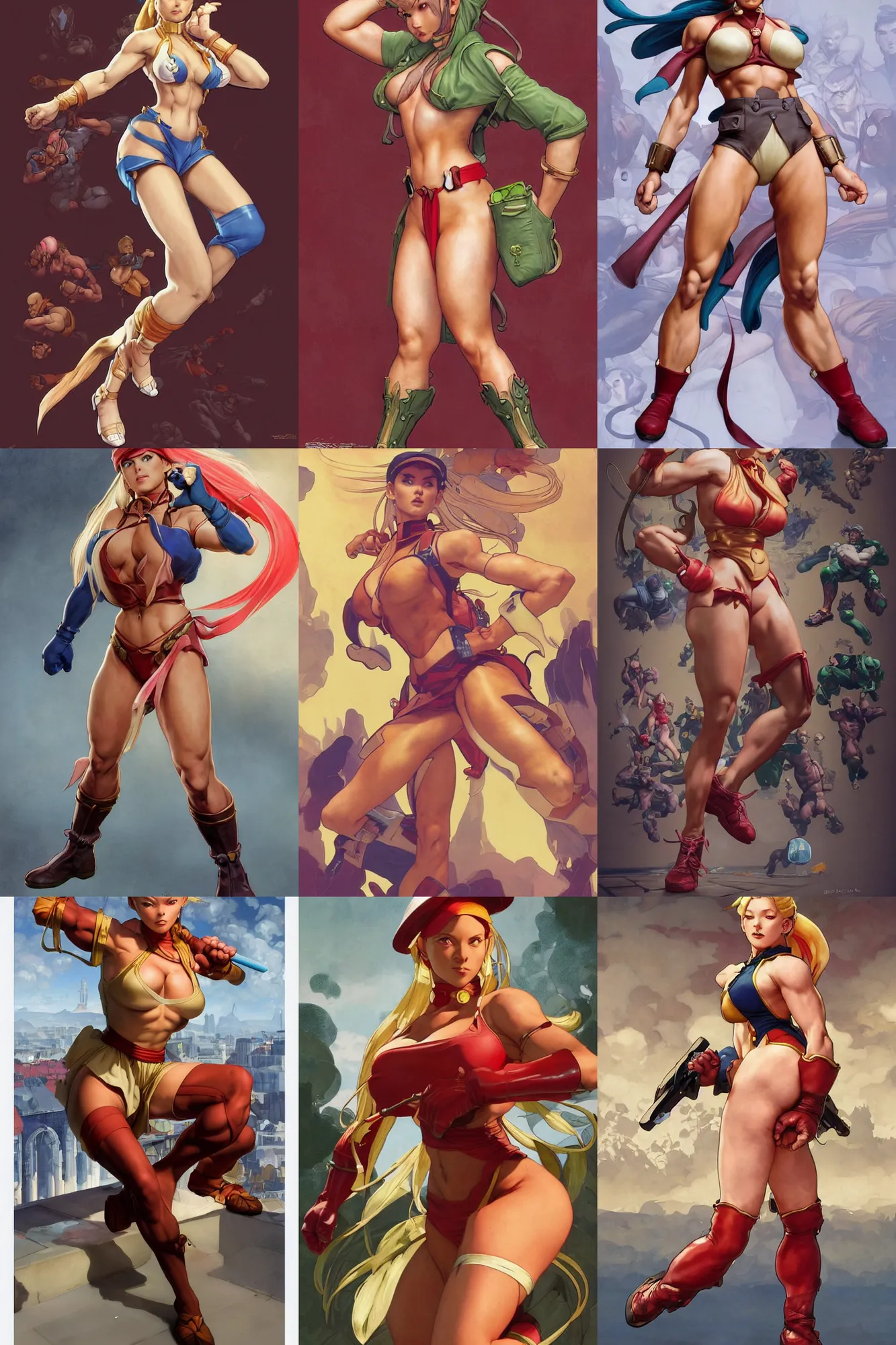 Prompt: street fighter Cammy in the Master of Universe, highly detailed, digital painting, artstation, concept art, smooth, sharp focus, illustration, ArtStation, art by artgerm and greg rutkowski and alphonse mucha and J. C. Leyendecker and Edmund Blair Leighton and Katsuhiro Otomo and Geof Darrow and Phil hale and Ashley wood and Ilya repin and Charlie Bowater
