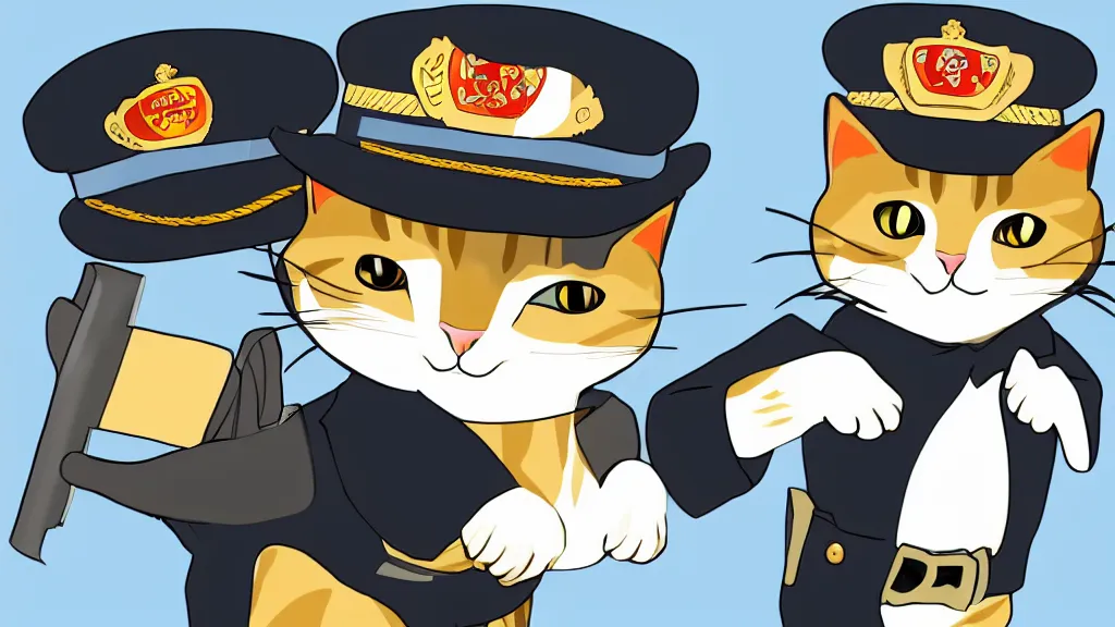 Image similar to A cat in a police outfit. vector, pixta.jp