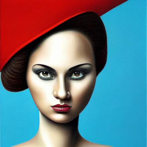 Image similar to detailed painting, a painting of a woman, skeuomorphic, airbrush art, an ultrafine detailed painting by rafal olbinski, behance contest winner, pop surrealism, very detailed, minimalist