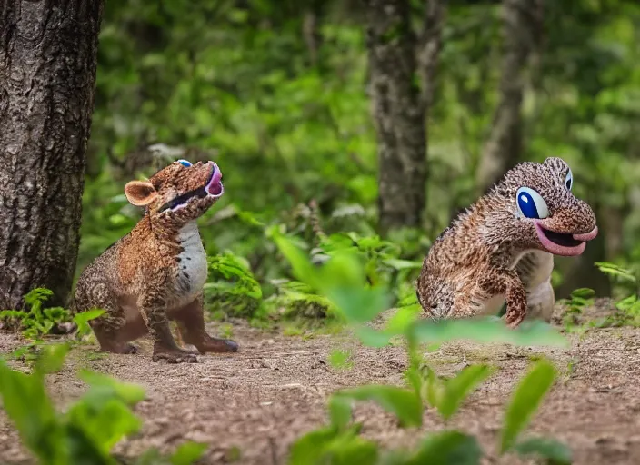 Image similar to wildlife photo of real life yoshi in the wild, 8 k, 8 5 mm f 5. 6