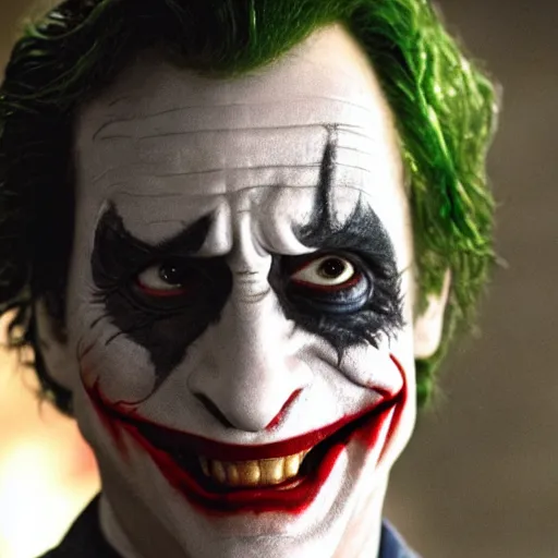 Prompt: Bob Saget as The Joker, still from the Dark Knight, detailed, 4k