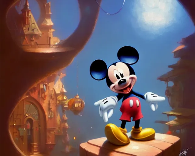 Image similar to highly detailed portrait of mickey mouse, in animaniacs, stephen bliss, unreal engine, fantasy art by greg rutkowski, loish, rhads, ferdinand knab, makoto shinkai and lois van baarle, ilya kuvshinov, rossdraws, tom bagshaw, global illumination, radiant light, detailed and intricate environment