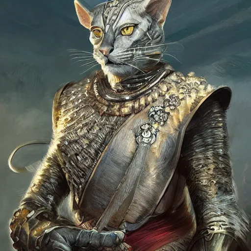 Image similar to a beautfiul award winning commission portrait of khajit wearing diamond victorian armour,digital art,art by greg rutkowski,character design by charles bowater,photorealistic,ross tran,hyperdetailed,detailed face,fascinating,2021,western comic style