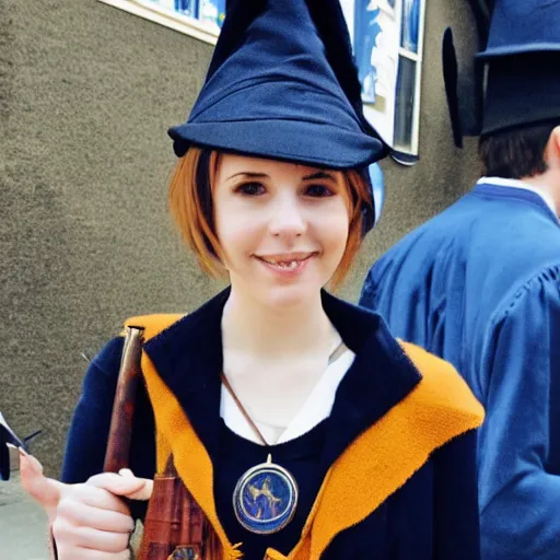 Image similar to Max Caulfield dressed as a Ravenclaw witch