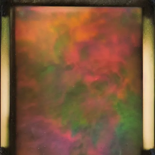 Prompt: experimental astrophotography nebula pickled dyed pickled warmed polaroid