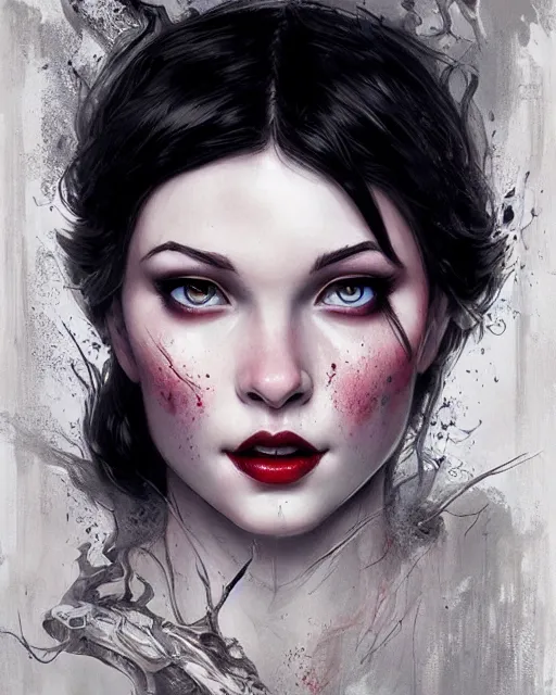 Prompt: snow white, hyper realistic face, beautiful eyes, fantasy art, in the style of greg rutkowski, intricate, hyper detailed, smooth