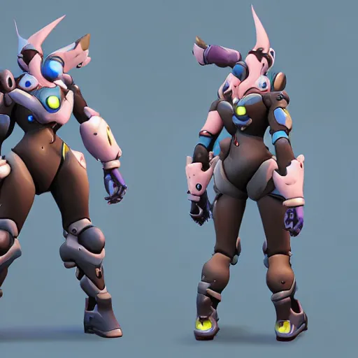 Prompt: overwatch character design Blizzard pixar 3d maya engine