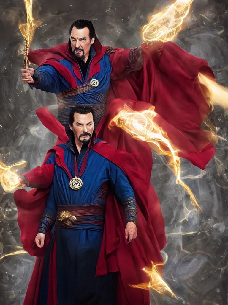 Prompt: Steven Segal as Doctor Strange