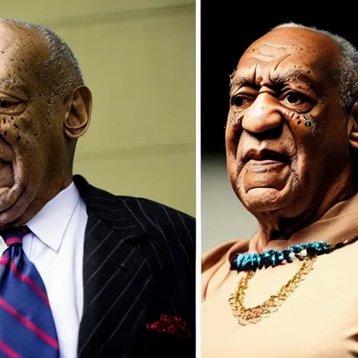 Prompt: bill cosby cosplaying as nancy pelosi