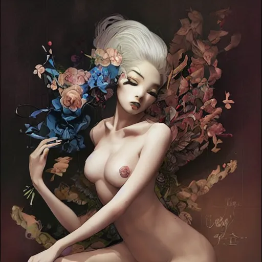 Image similar to beauty lee jin - eun by nicola samuri, m. w. kaluta, peter mohrbacher, rule of thirds, seductive look, beautiful