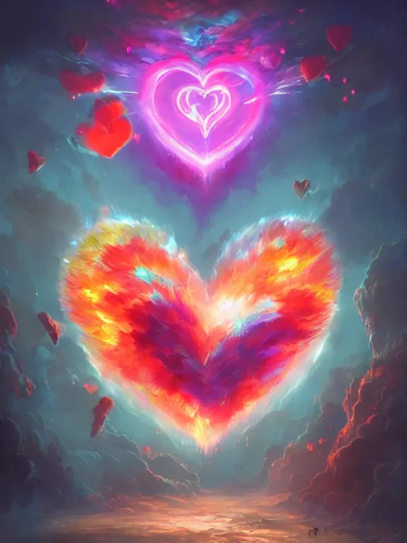 Image similar to a ultradetailed beautiful concept art of the prismatic heart being absorbing the wonderful colors of the emotion around it, concept art, high resolution 4 k, by tom bagshaw, greg rutkowski, charli bowater and artgeem
